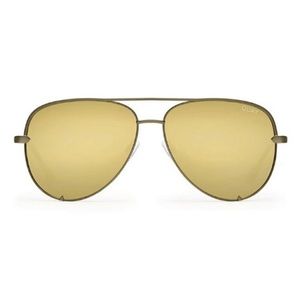 Desi x Quay High Key Sunglasses (green & gold)